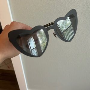 Saint Laurent Lou Lou Oversized Heart Sunglasses